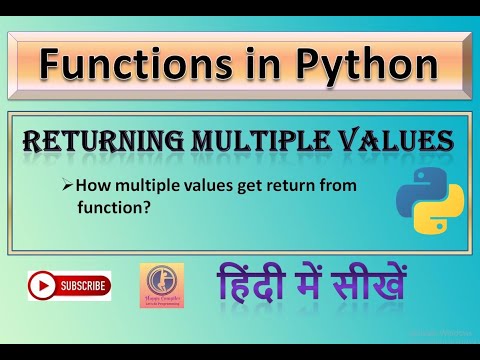 Returning Multiple values from function in Python in Hindi