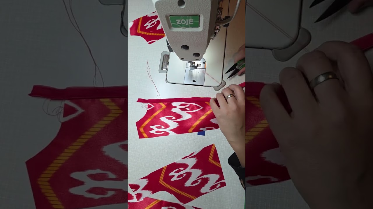 Atlas koʻylak tikish tepa qismi 1-qism.