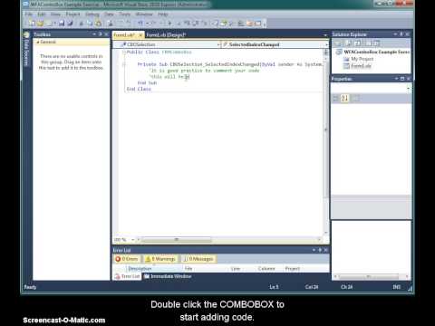 Visual Basic ComboBox Example