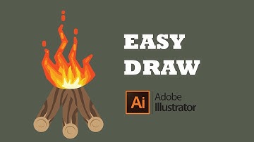 How to Draw Bonfire with firewood, Adobe Illustrator Tutorial