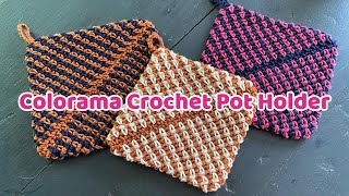 How To Crochet A Double Thick Magic Pot Holder Using The Moss Stitch - Week 4 Crochet-Along