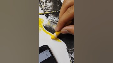 Charcoal Drawing Shree Krishn - Part 2 || #shorts #drawing