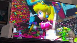 Peach Victory Pose laugh