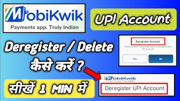 Mobikwik Upi Deregister Kaise Kare | how to delete mobikwik upi account