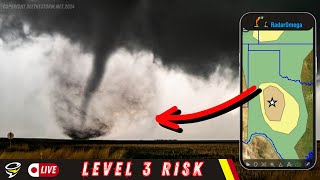 🟥 LEVEL 3 SEVERE WEATHER RISK for Texas! Live Storm Chaser