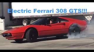 Donuts in a ferrari 308 gts *electric ...