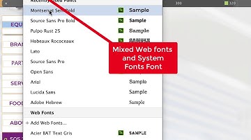Adobe Muse Web Fonts System Fonts