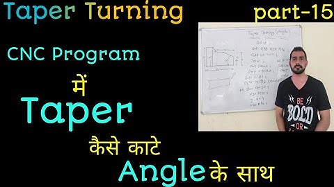 cnc programming || taper turning with angle || cnc machine programming