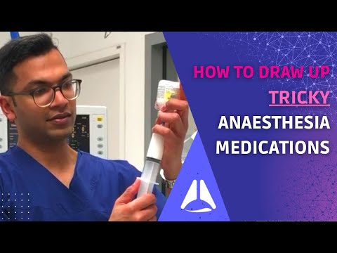 How to draw up tricky anaesthesia medications!