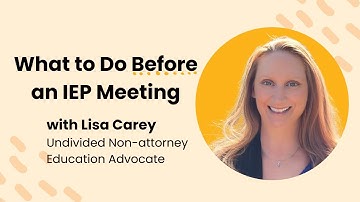 What to Do Before an IEP Meeting
