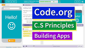 Multi-Screen Apps Lesson 2.11 Tutorial with Answers Code.org CS Principles
