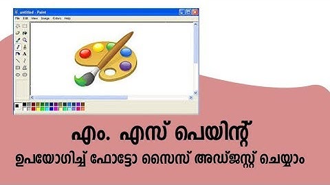 How to adjust photo size in MS Paint (Malayalam)