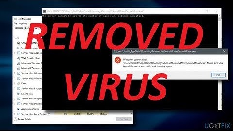 HOW TO REMOVE SOUNDMIXEREXE VIRUS FROM YOUR PC