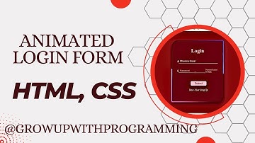 Animated Login Form || HTML, CSS and Java Script