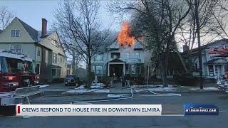 Crews respond to house fire in downtown Elmira