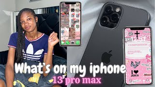 What’s On My IPhone 13 Pro Max || Simple/Cute + Widgets