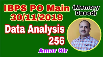 Data Interpretation Questions-256 IBPS PO Main 30-11-2019 (Memory Based) #Amar Sir