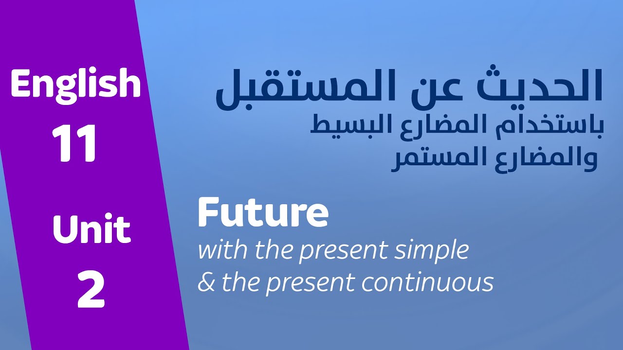 Future - Present Simple & Continuous | المضارع البسيط والمستمر في المستقبل | إنجليزي مشترك | 2009 |