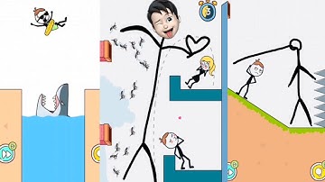 😳 Save The Stickman 👁️👄👁️ | Levels ( 4 - 11 ) draw to save ❗️