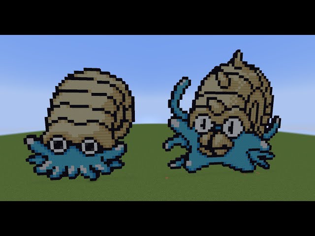 マイクラドット絵】ポケモン図鑑139オムスター - YouTube