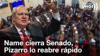 Momentos de tensión en el Senado: La rápida acción de Name y la pronta reapertura por Pizarro