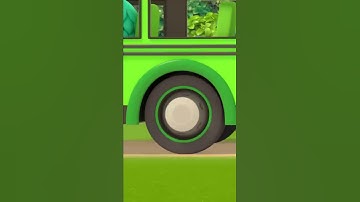 The Wheels on the Bus go round and round! | #rhymes #shorts