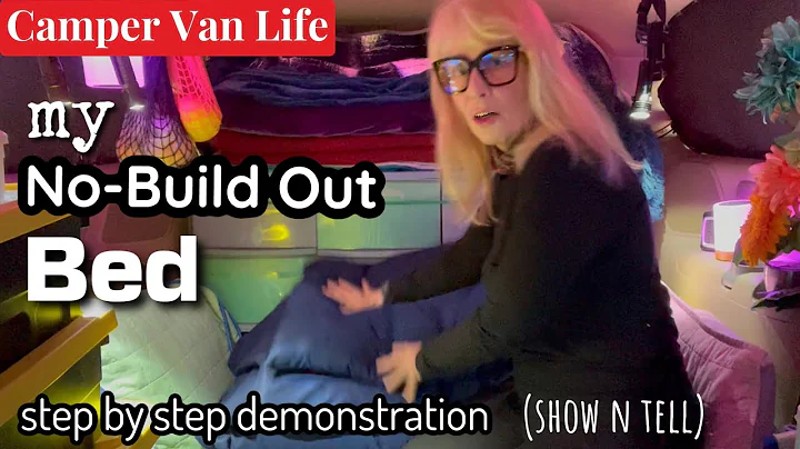 No Build Out Bed in my Minivan Camper Van | Step by step demo