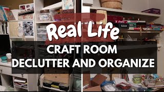 REALISTIC CRAFTROOM DECLUTTER AND ORGANIZE // Decluttering Transformation 2022 // BEFORE AND AFTER