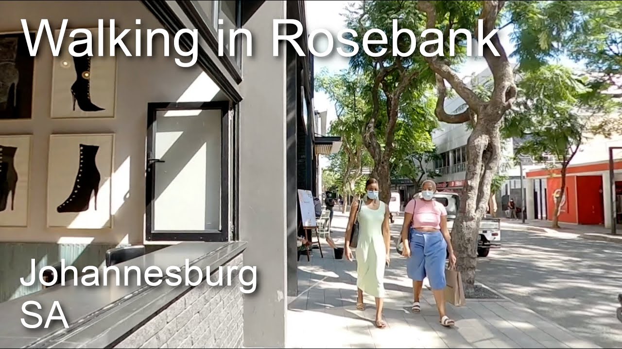 Walking in Rosebank, Johannesburg, South Africa.