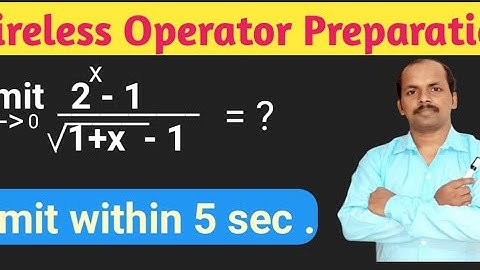 Wbp Wireless Operator Mains Preparation || Wireless Operator Maths || Limits Short Tricks.