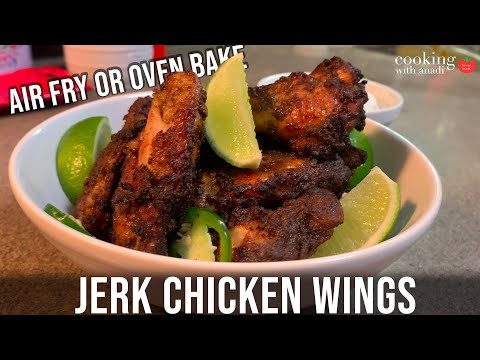 Jerk Chicken Wings | Baked or Air Fryer Jamaican Jerk Chicken #livetocook2022 #destinationsunseen