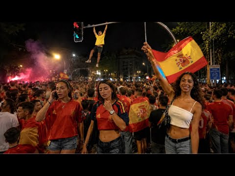 The Streets of Madrid after Spain won the World Cup 2026