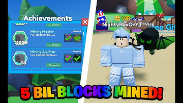 I Reached 5 Billion Blocks Mined! ⛏️ | Roblox Mining Simulator 2
