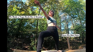 How We Built a Deck on-Top of an Old Stump (Re-purpose Old Logs)