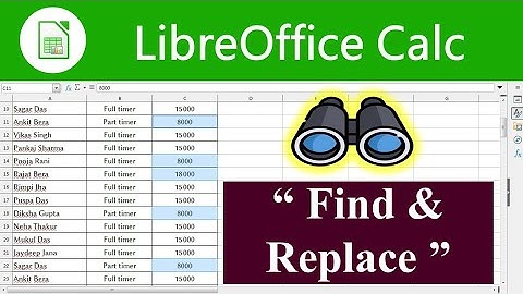 Find And Replace in Libreoffice calc || How to Use Find and Replace