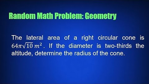 Random Math Problem: Geometry