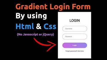 Gradient Login Form By using Html & Css | CodingWithFun
