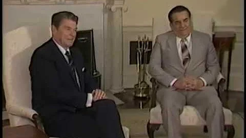 President Reagan's during a Visit of President Rob...