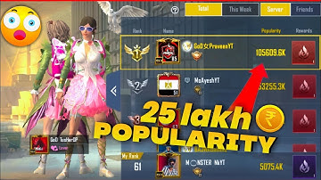 Pubg Mobile Lite No.1 Popularity Rank In 25 Lakh 😱 for samsung a3 a5 a6 a7 j2 j5 j7 s5 s6 s7 s9 a10