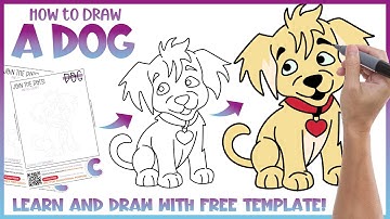 How to Draw Dog Easy - Free Drawing Worksheet PDF for Tracing and Coloring