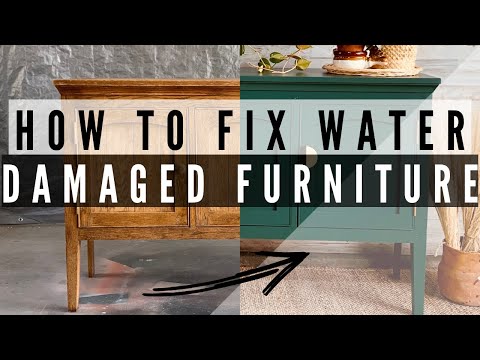 Water Damaged Buffet | Extreme Furniture Makeover | How to Repair Water Damaged Furniture