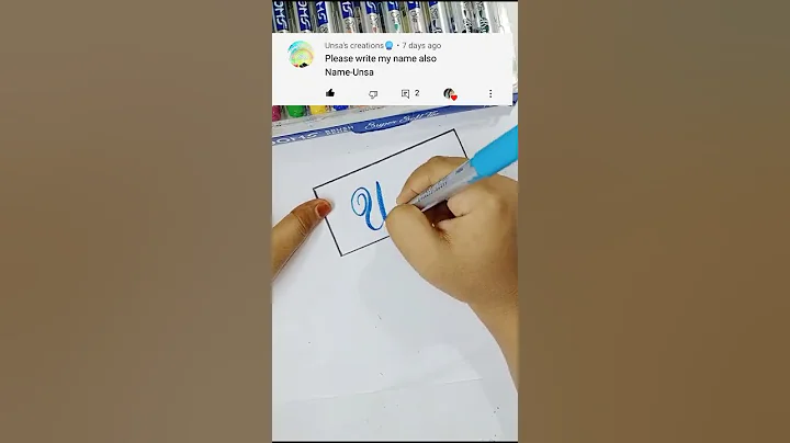 Unsa 🥰 name calligraphy||doms brush pen calligraphy || calligraphy name writing/WhatsApp status💕