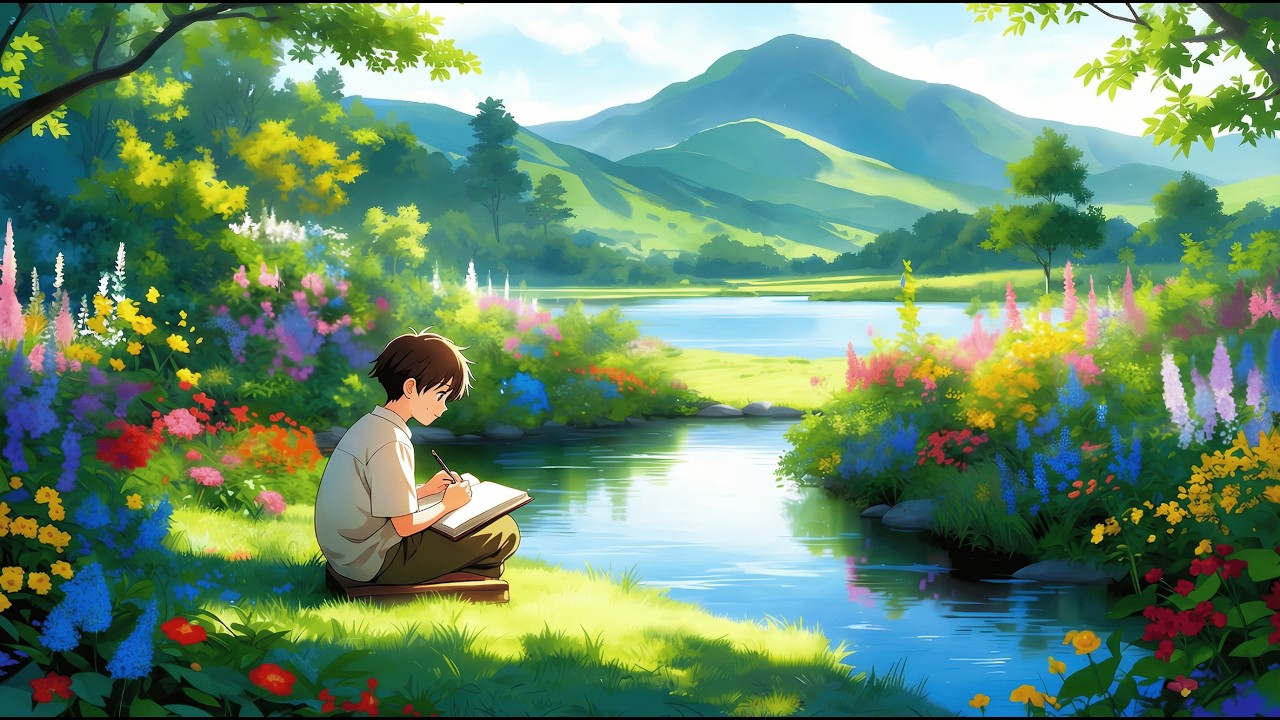 1.5 Hours Study with Rei Tatsu | 静かなピアノ – Calm Piano by the Riverside for Study & Relax