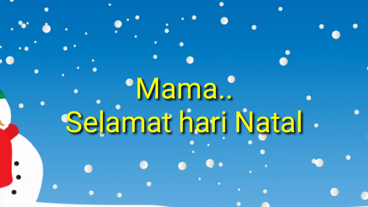 SELAMAT NATAL MAMA Lagu Fidel matulatuwa ( Nada Bb) Karaoke Natal YouTube
