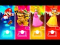 Super mario bros team  mario vs bowser vs peach vs daisy  tiles hop edm rush 160