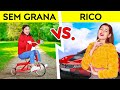 ALUNA RICA VS. NORMAL || Menina Rica Vs. Sem Grana! Troca por 24 horas por 123 GO! CHALLENGE