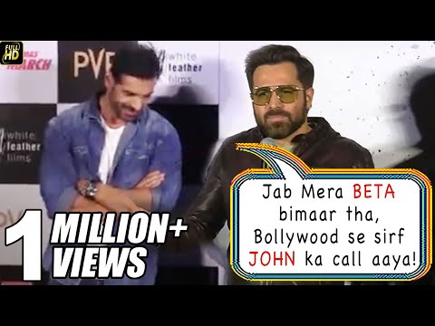 Emraan Hashmi PRAISES John Abraham, says he is one to call me from Bollywood when my Son was Sick