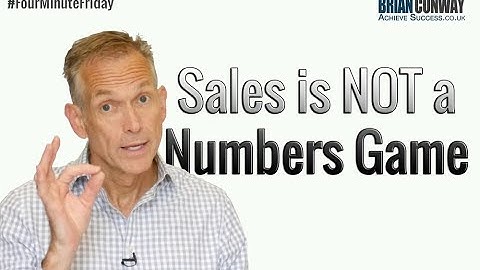 Sales is NOT a Numbers Game