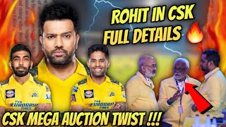 CSK Mega Auction New Players - Rohit Sharma Coming ? IPL 2024 NEWS