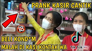 PRANK KASIR CANTIK BELI KOND*M PASANG DI TEMPAT, EH MALAH DI KASI KONTAK WA !